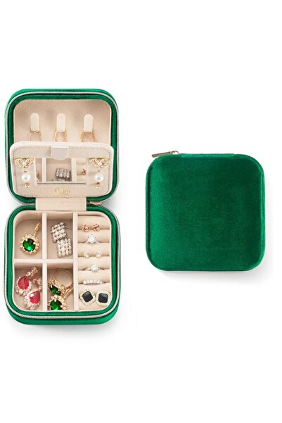Generic Brand Bukela Plush Velvet Travel Jewelry Case, Organizer, Box, Small ...