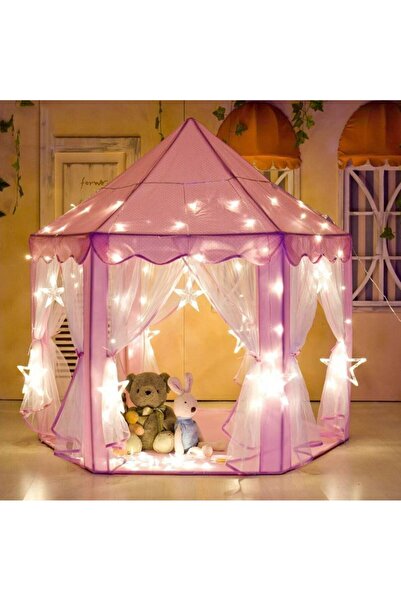 Retoys Prenses Altıgen Dev Masal Evi Çocuk Oyun Çadırı Uyku Evi 135x140Cm
