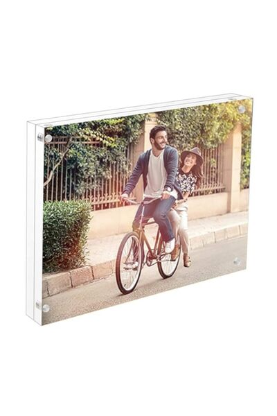 Generic Brand Cq acrylic 6x8 Acrylic Frame, Magnetic Picture Frames, Clear, 1...