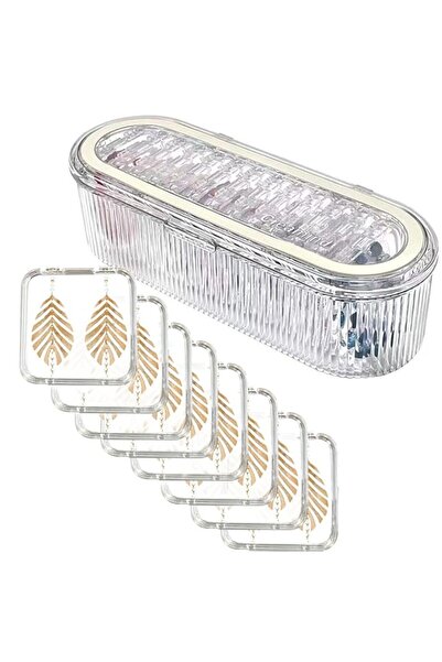 Generic صندوق منظم مجوهرات أكريليك من أزوني مع 13 قطعة تخزين مجوهرات صغيرة شف...