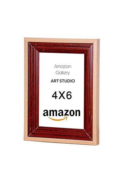 Generic Brand Photo Frame 10X15 CM Tabletop 4X6 Inch (Brown-K)
