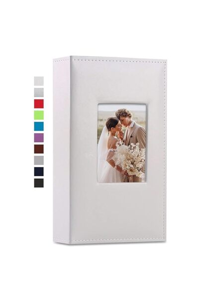 Generic ألبوم صور أزوني، 300 صورة بجيوب مقاس 4×6 بوصة، غطاء جلدي، سعة كبيرة ج...