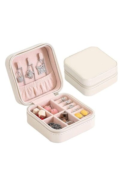 Generic Brand Jewelry travel box small white color