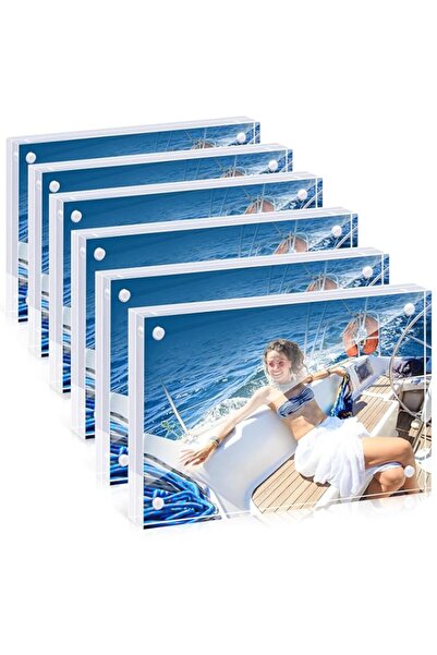 Generic إطار صورة أكريليك مزدوج الجوانب شفاف سميك من إي إل إي إن في إيه، عبوة...