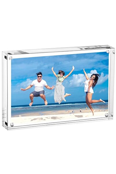 Generic Acrylic Photo Frame 8x6 Inch - 20mm Thick Double Sided Magnetic Pictu...