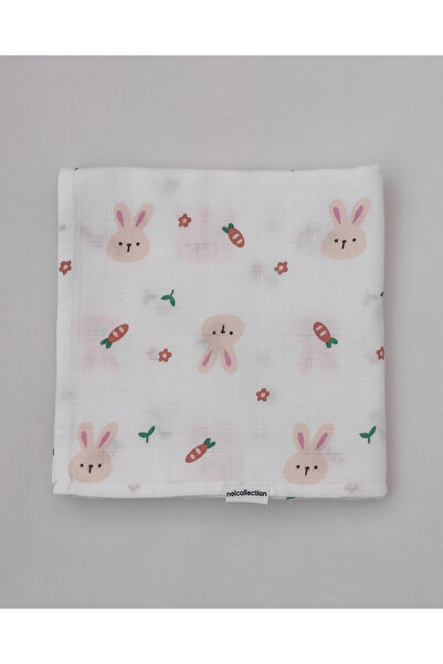 nelcollection قماش موسلين متعدد الأغراض، غطاء، بطانية، 100% قطن، 95x95 سم