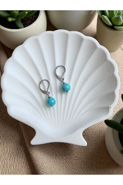 Home Turkuaz Tasi Çelik Küpe