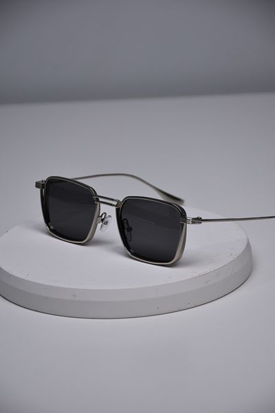 LOOKUP NEW Men's Uv400 Protected Square Steel Stainless Tarnish Metal Sunglasses