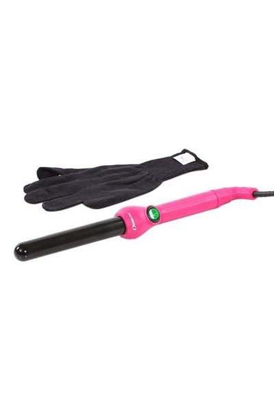 Okema Hair Curling & Straightening Device Model OK-2078 Pink/Black 25mm