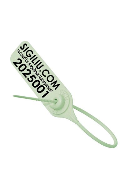 AngelBear SET 50 sigilii plastic etichete securitate de plastic inseriate autoblocante culoare verde