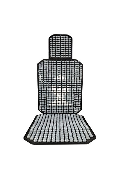 Generic White Wooden Bead Car Seat Cushion with Headrest Support for Comfort Ventilation and Massage