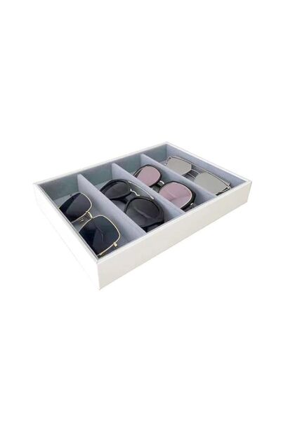 Generic Premium Quality Sunglasses Tray Organizer Display PU Leather Exterior...