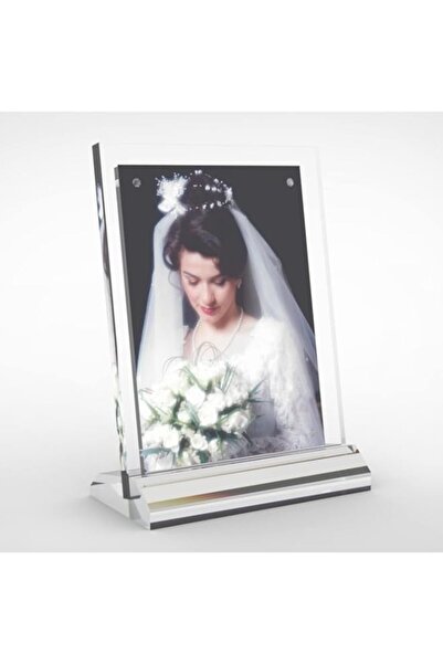 Generic إطار صور أكريليك MÍRA-K مقاس 5x7 مع قاعدة وقفل مغناطيسي | ذكريات كريس...