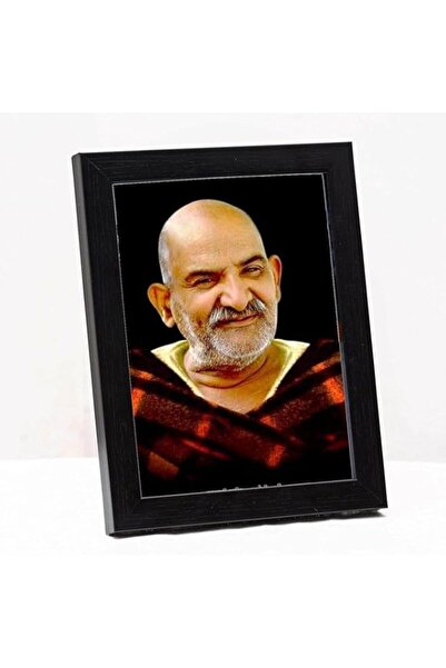 Generic إطار صورة متعرج من خشب النيم كارولي بابا للحائط/الطاولة، مقاس صغير (6...