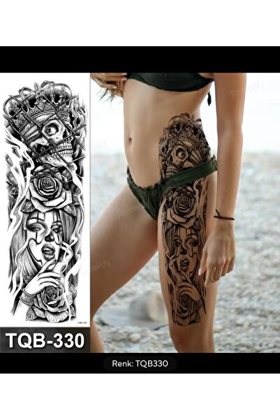 Arescollection gerçek görünümlü 3d suya dayanıklı kol bacak kaplama geçici dövme