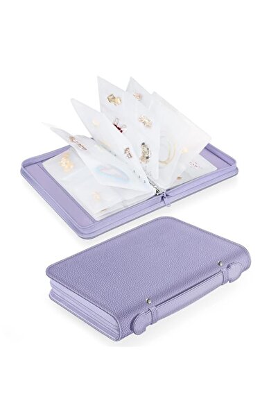 Generic Brand Jewelry Travel Organizer Case, PU Leather Portable Jewelry Stor...