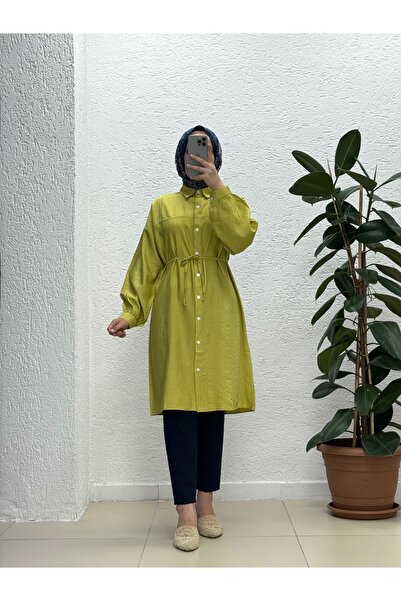 BENAHOLL قميص ماريرا طويل برباط على شكل فراولة-PE262 أخضر دهني