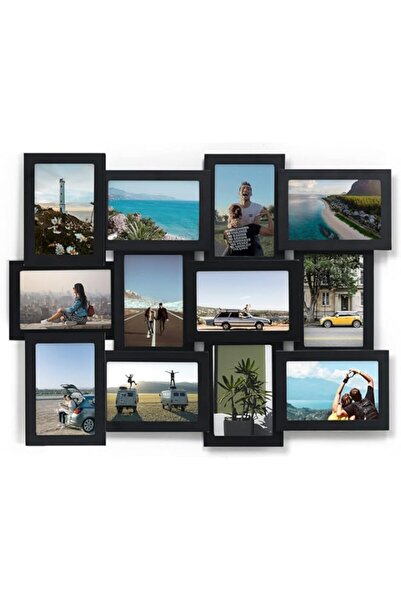 Generic مجموعة إطارات الصور، 12 إطارًا للصور ذات الفتحات لتزيين الحائط، عرض إ...