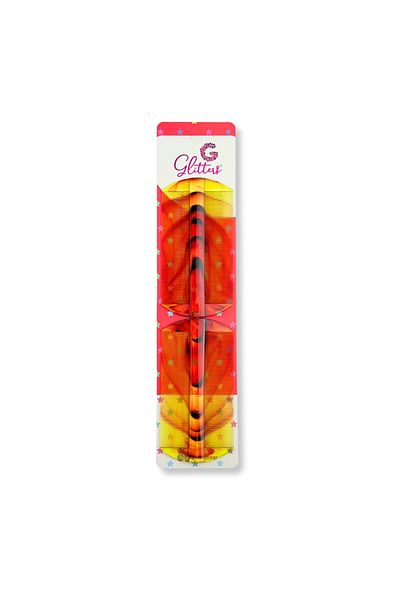 glitters Double-Sided Nit Comb, Fine-Toothed Hair Lice Removal Tool, Orange - 2-pcs