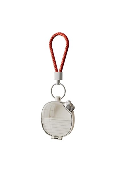 Generic صندوق منظم مجوهرات محمول للسفر مع سلسلة مفاتيح - منظم مجوهرات بغطاء ز...