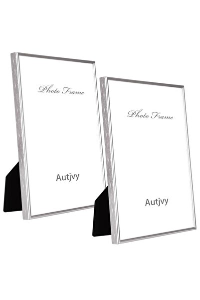 Generic إطارات صور معدنية من أوتجفي (9×12، فضية)