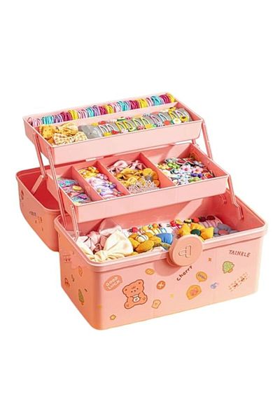 Generic Tazweeq Hair Accessories Organizer, for Girls Headbands, Clips, Ties,Baby Girl Supplies, Lockable T