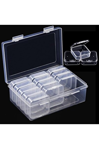 Generic Brand Small Bead Organizers, 14 pcs Clear Plastic Storage Containers,...