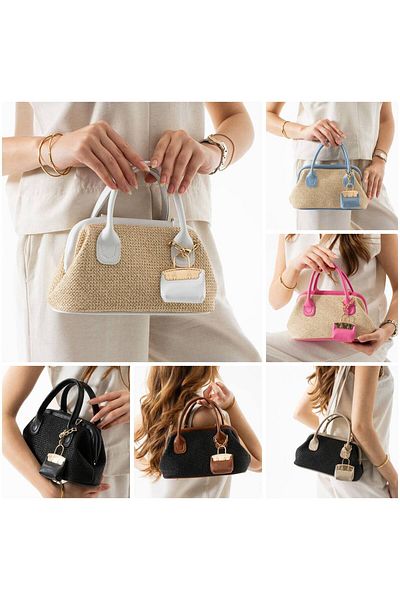 wikidayss Women's Straw Shoulder Bag