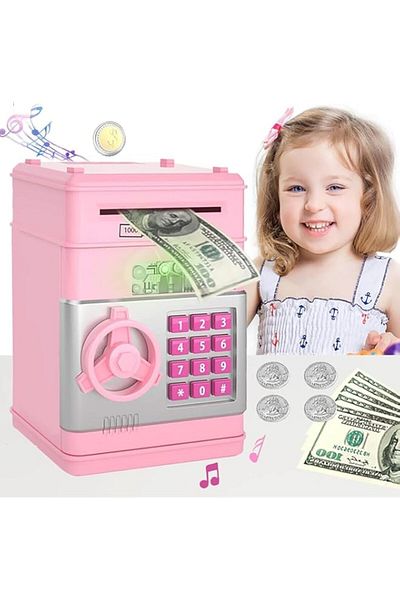 Generic S SGTT PRO Electronic Piggy Banks for Kids, Money Box with Password/Music Cute Mini ATM Piggy Bank