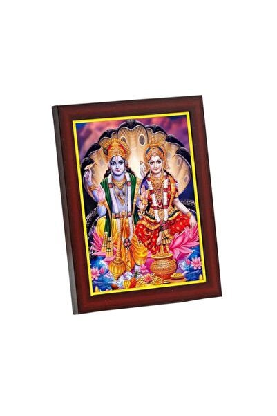 Generic إطار صورة متعرج للورد لاكشمي نارايان / الرب فيشنو مع صورة لاكشمي ماتا...
