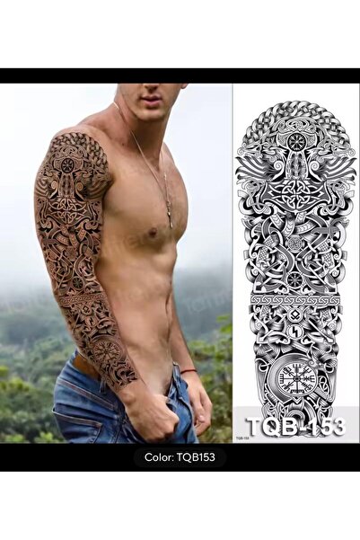 Arescollection gerçek görünümlü 3d suya dayanıklı kol bacak kaplama geçici dövme