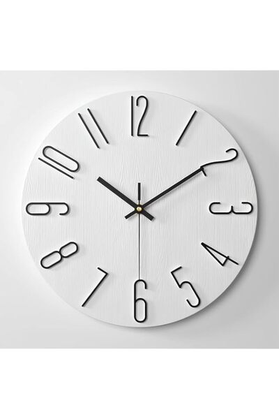 Generic ساعة حائط Aputue، 12 بوصة تعمل بالبطارية، حركة صامتة، تصميم عصري أنيق،