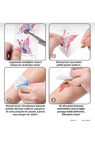 Arescollection gerçek görünümlü 3d suya dayanıklı kol bacak kaplama geçici dövme