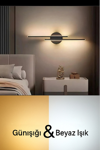 gaziantepavize Zümrüt Çift Taraflı Siyah Kasa Günışığı - Beyaz Işık (Çift Ren...