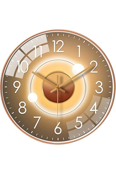 Generic ساعة حائط دائرية صامتة من أزوني مقاس 12 بوصة، تعمل بالبطارية من الكوا...