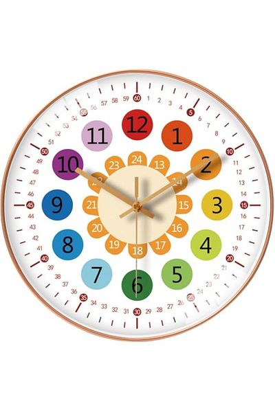 Generic 14 Inch Silent Time Wall Clock Non Ticking Quality Quartz Battery Operated for Bedroom,Living Room,