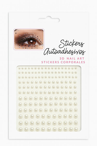 Bittox İnci Görünümlü 3D Kendinden Yapışkanlı Nail Art ve Vücut Süsü Sticker ...