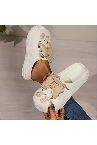 ORGANICYOU Wuchuan Summer Advancements, Women's Butterfly Pattern Eva Slippers with Japanese and Korean Fashion Design