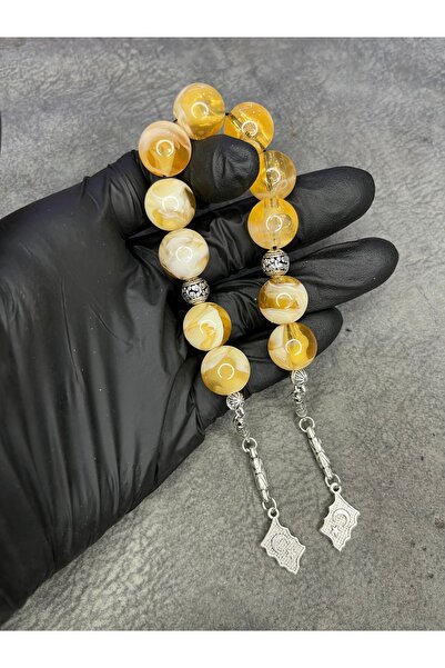 Mos Tespih Zaza Shaking High-End Moire Powder Amber Prayer Beads