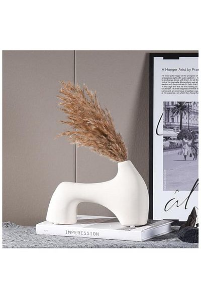 Generic BIOPLJ White Ceramic Vase Set, Modern Home Decor Vases for Pampas Grass, Vases for Living Room Kitc