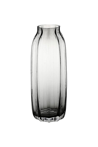 Generic Black Grey Glass Vase for Flowers, Bud Tall Glass Vases, Simple Strip...