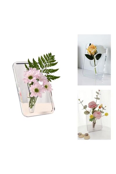 Generic Creative Art Photo Frame Vase, Acrylic Transparent Flower Arrangement Vessel, Decoration of Console