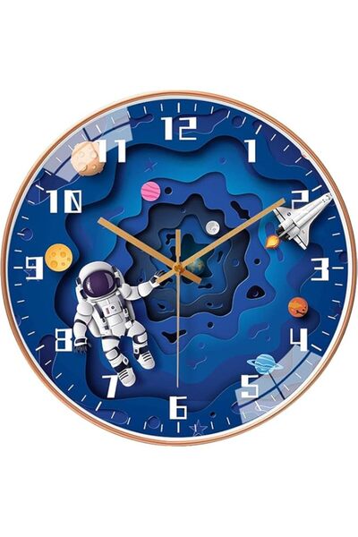 Generic ساعة حائط للأطفال من بيتو، ساعة دائرية بحركة صامتة مقاس 12 بوصة، ديكو...