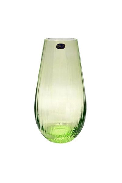 Generic Ebreez Bohemia 82237/D4353 Crystal Waterfall Vase, 245 ml Capacity, Green Glass Flower Vase Home De
