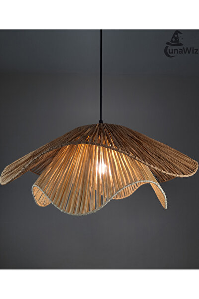 Luna Wiz Nergis İki Renkli Kağıt Rafya Avize