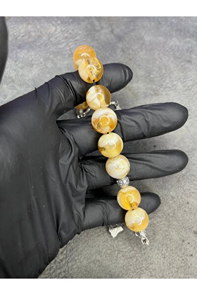 Mos Tespih Zaza Shaking High-End Moire Powder Amber Prayer Beads