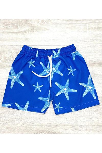 Lolliboomkids Boy's Pattern Printed Waist Lace Shorts Swimwear Mesh Full / Regular Fit Parachute Fabric