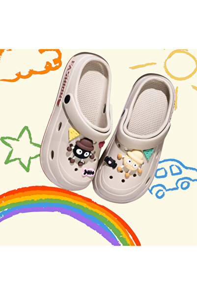 ORGANICYOU Сладки карикатурни EVA чехли и украшения за жени - дишащи летни