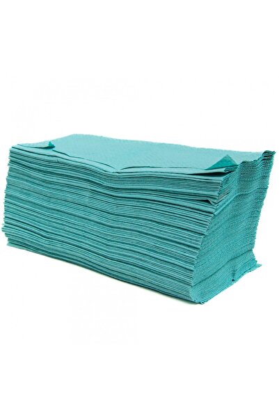 ACARİA Prosoape pliate verzi, pliate în V, 1 strat, reciclate, 200 buc/pachet