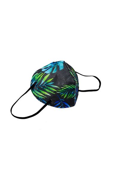 THK FFP2 mask Green/Black, model AD-1001, 5 layers, CE compliant, individually wrapped